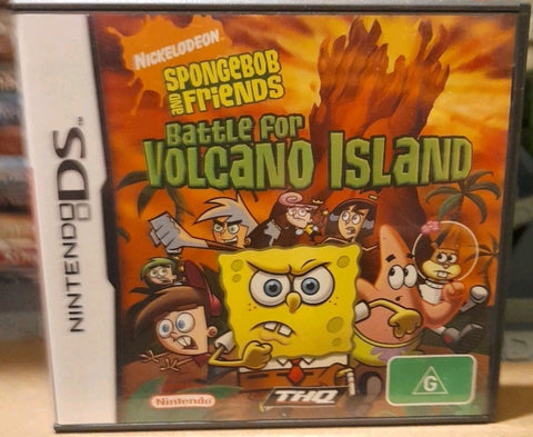 Spongebob and Friends: Battle for Volcano Island - Nintendo DS - Case And Manual