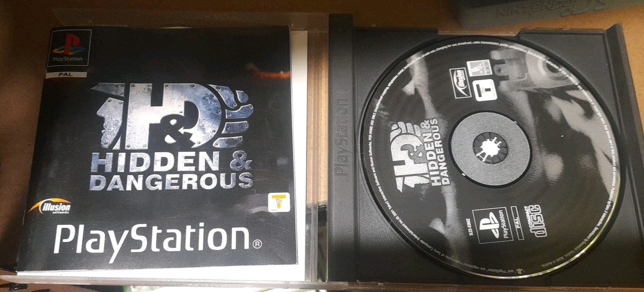 HIDDEN & DANGEROUS • Sony PlayStation 1 PS1 Game + Manual (2001) PAL • Complete