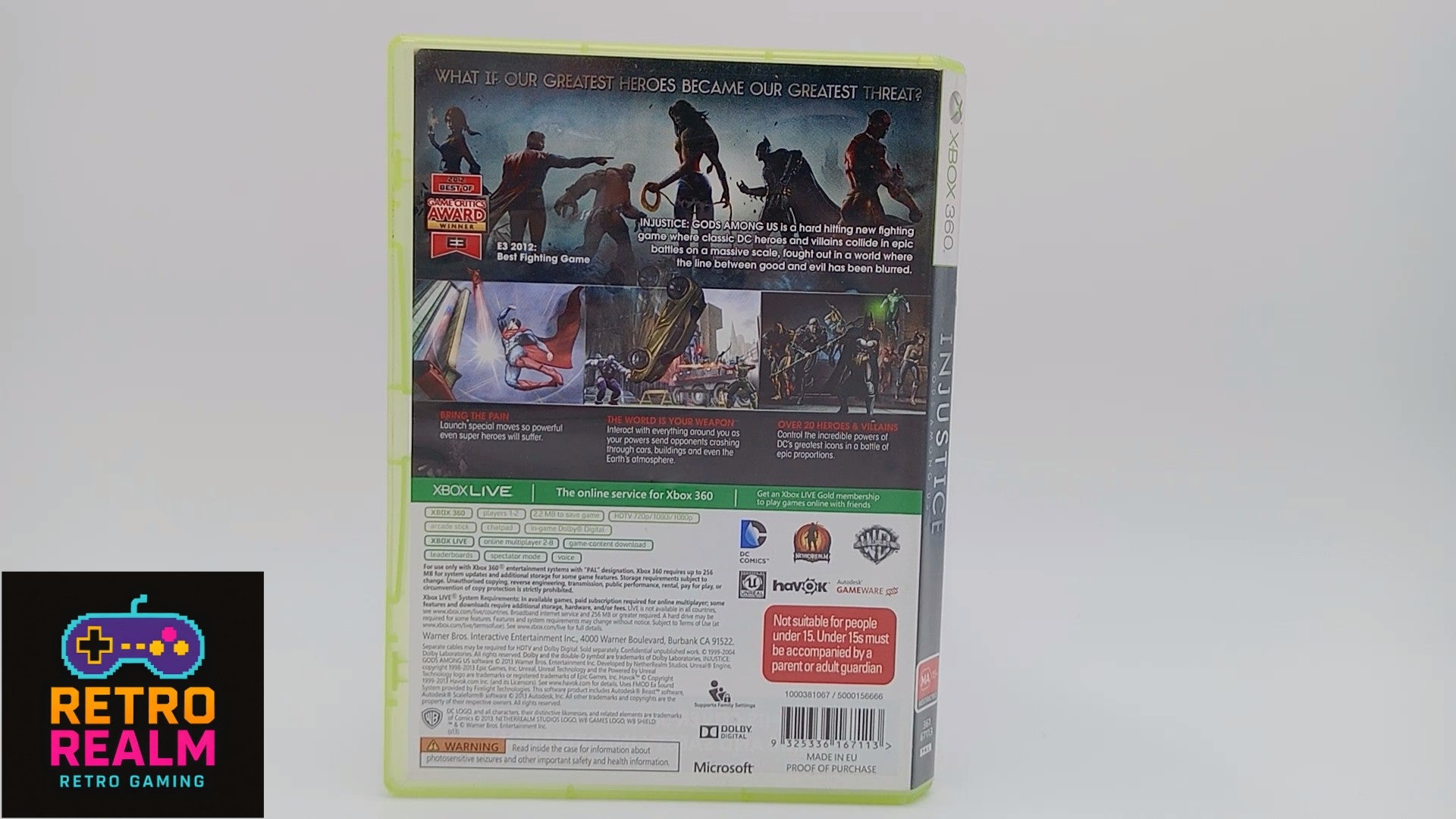 Injustice Gods Among Us for XBOX 360 PAL with Manual CID
