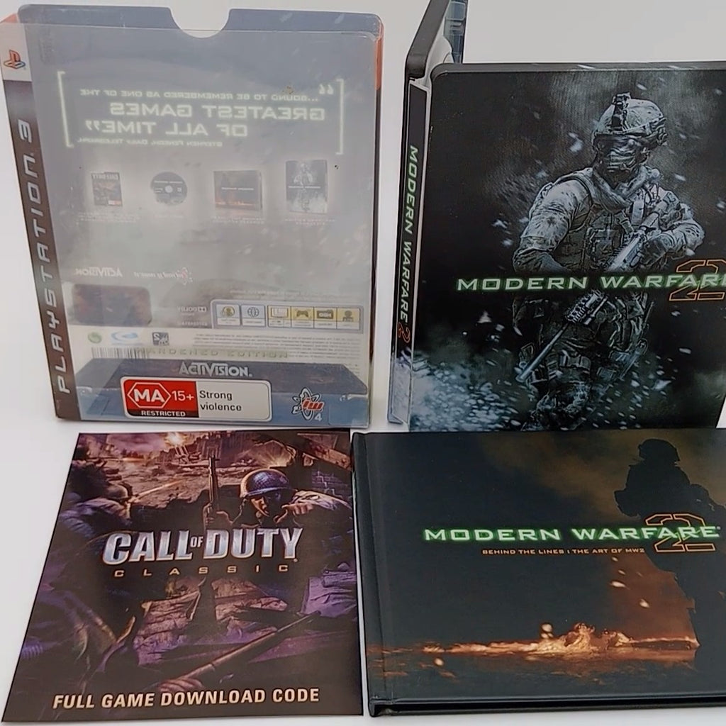 Modern Warfare 2 Hardened Edition for PlayStation 3 CID with Steel Case, Art Book and Sleeve