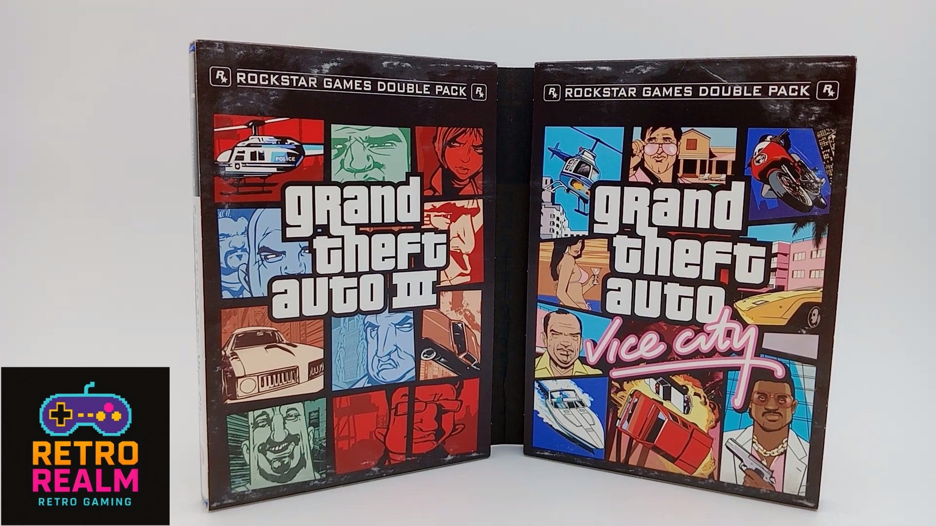 Grand Theft Auto 3 & Vice City Double Pack for PlayStation 2 PAL CID with Sleeve, Manuals & Maps