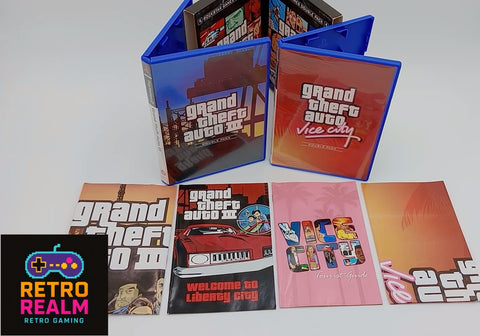Grand Theft Auto 3 & Vice City Double Pack for PlayStation 2 PAL CID with Sleeve, Manuals & Maps