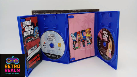 Grand Theft Auto 3 & Vice City Double Pack for PlayStation 2 PAL CID with Sleeve, Manuals & Maps