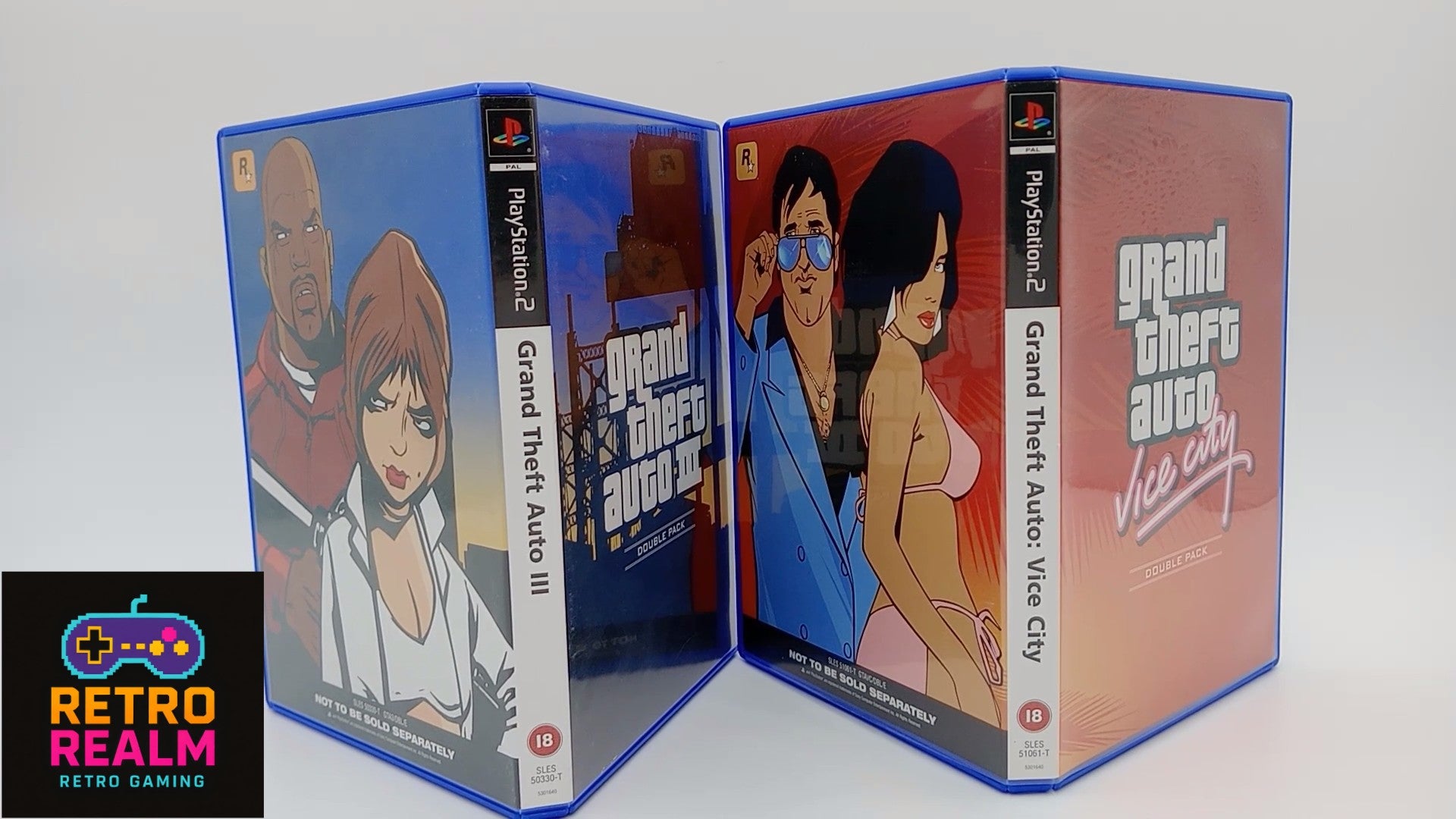 Grand Theft Auto 3 & Vice City Double Pack for PlayStation 2 PAL CID with Sleeve, Manuals & Maps