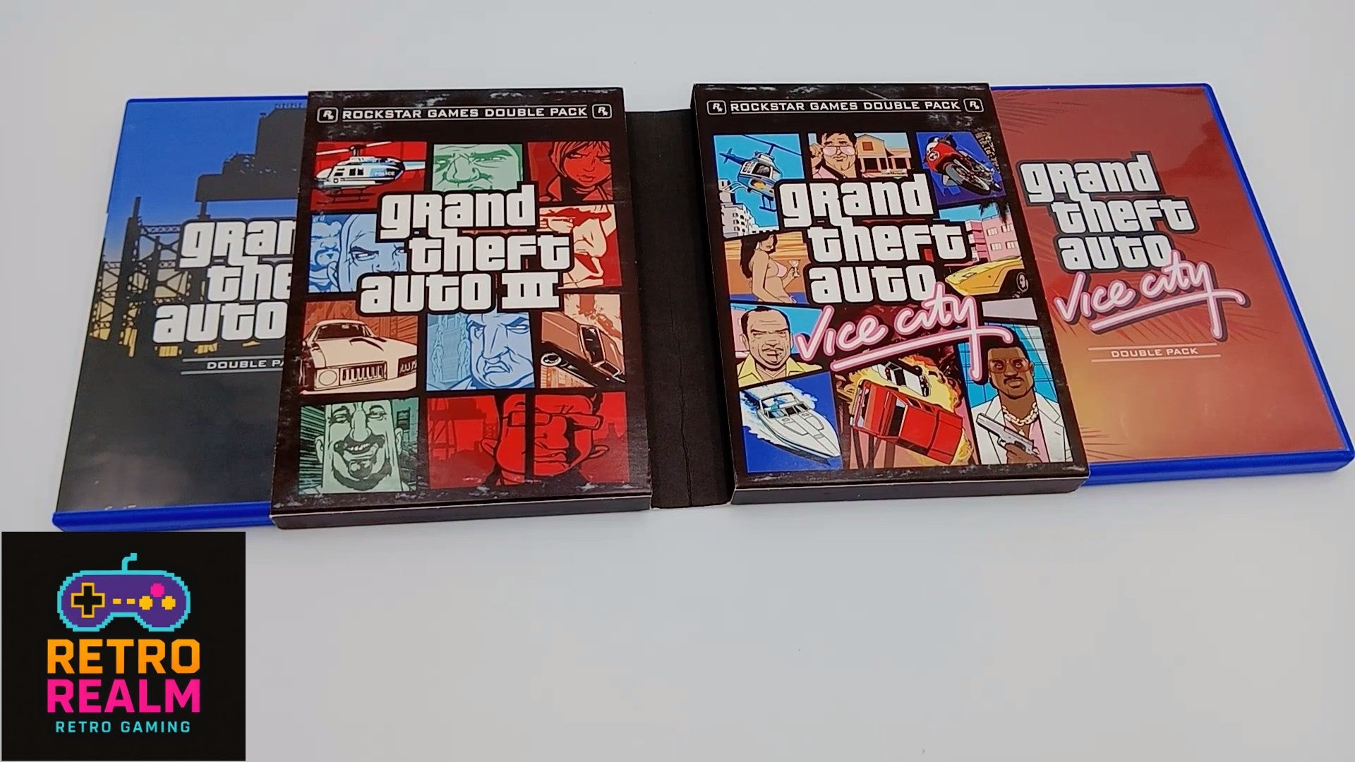 Grand Theft Auto 3 & Vice City Double Pack for PlayStation 2 PAL CID with Sleeve, Manuals & Maps
