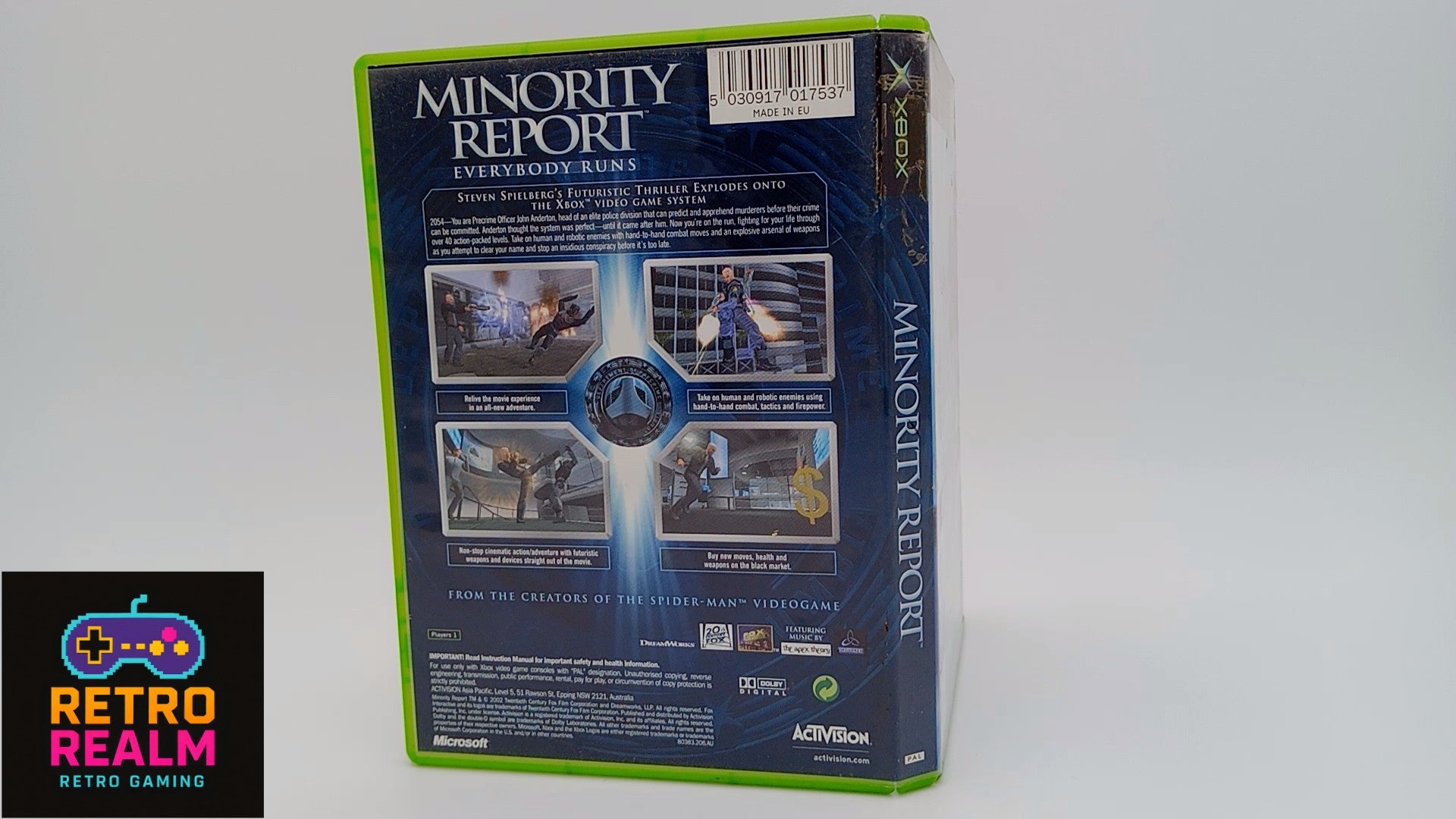 Minority Report Everybody Runs for XBOX PAL CIB with Manual