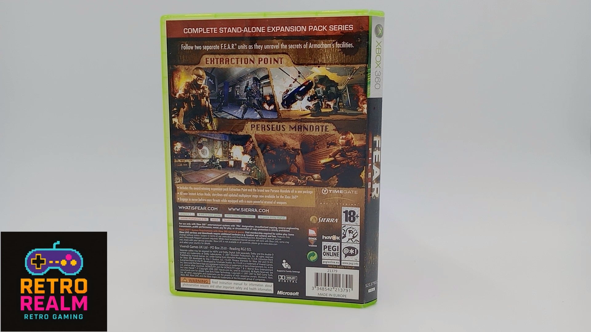 FEAR Files First Encounter Assault Recon for XBOX 360 PAL CID with Manual