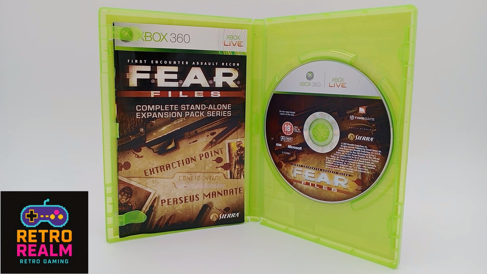 FEAR Files First Encounter Assault Recon for XBOX 360 PAL CID with Manual