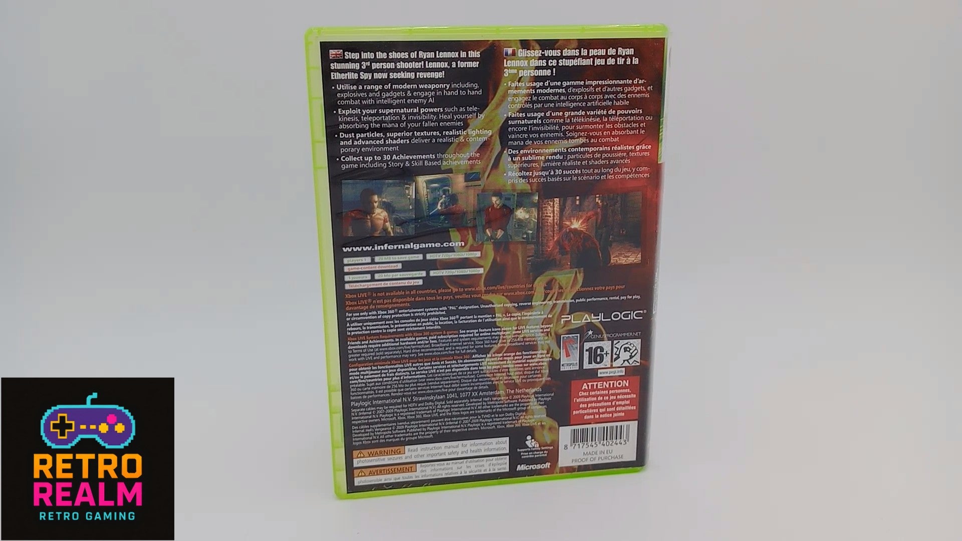Infernal Hell's Vengeance for XBOX 360 PAL CID with Manual