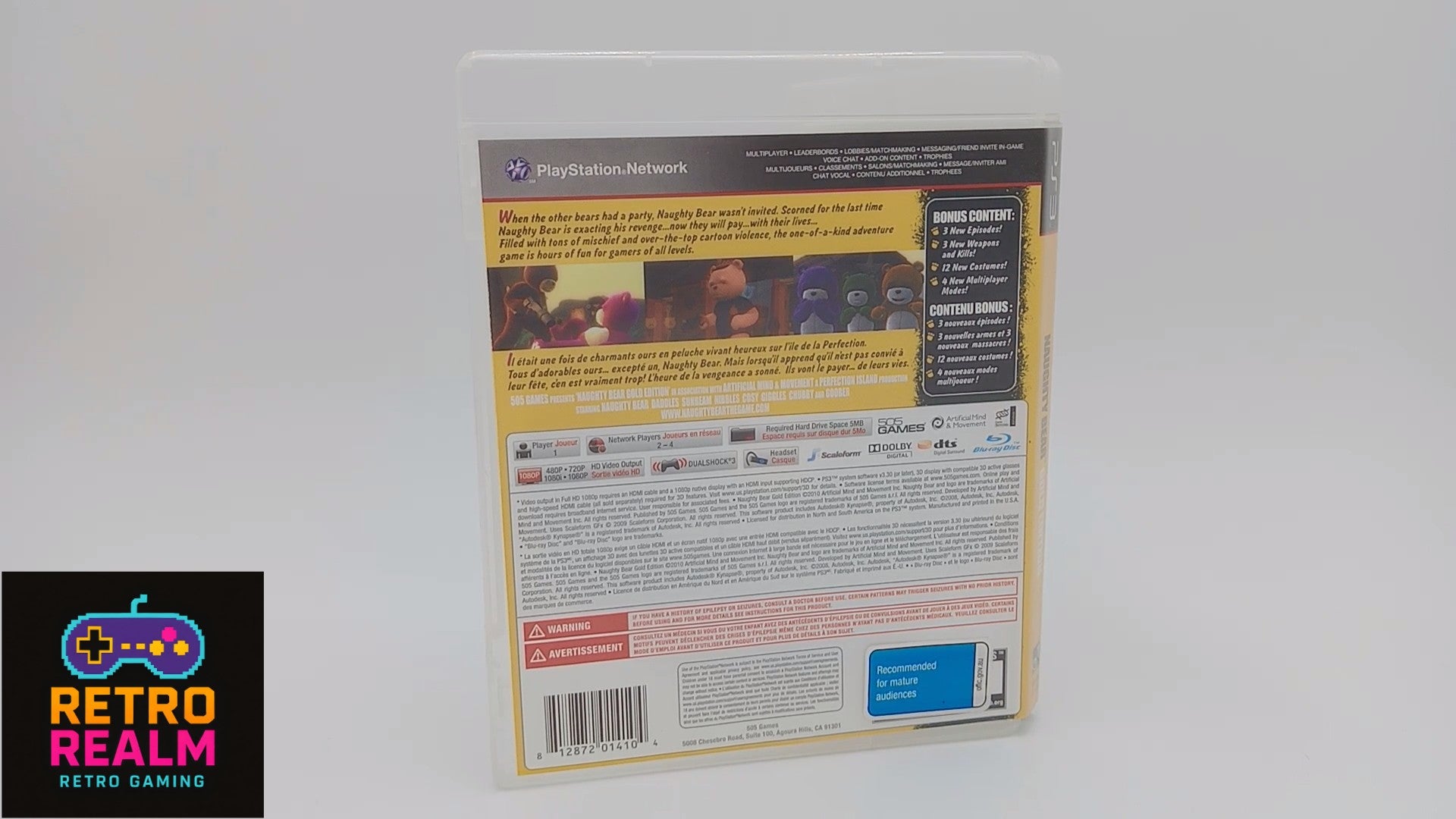 Naughty Bear Gold Edition for PlayStation 3 CIB with Manual