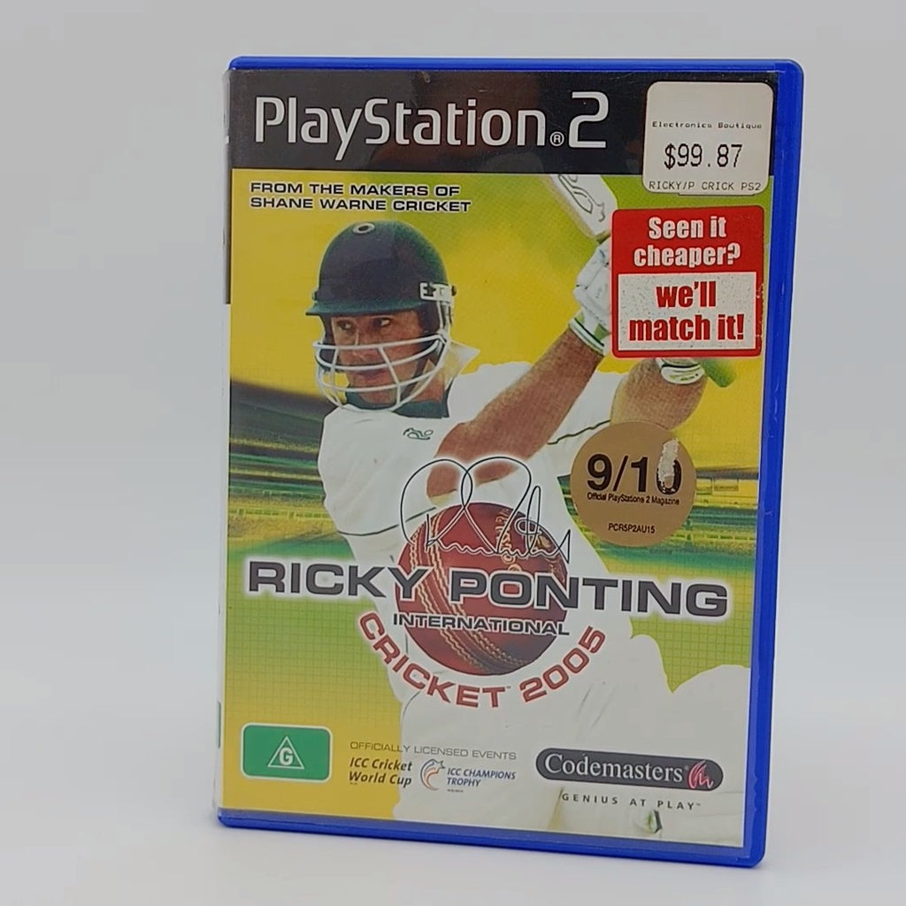 Ricky Ponting International Cricket 2005 PAL for PlayStation 2 with Manual CID