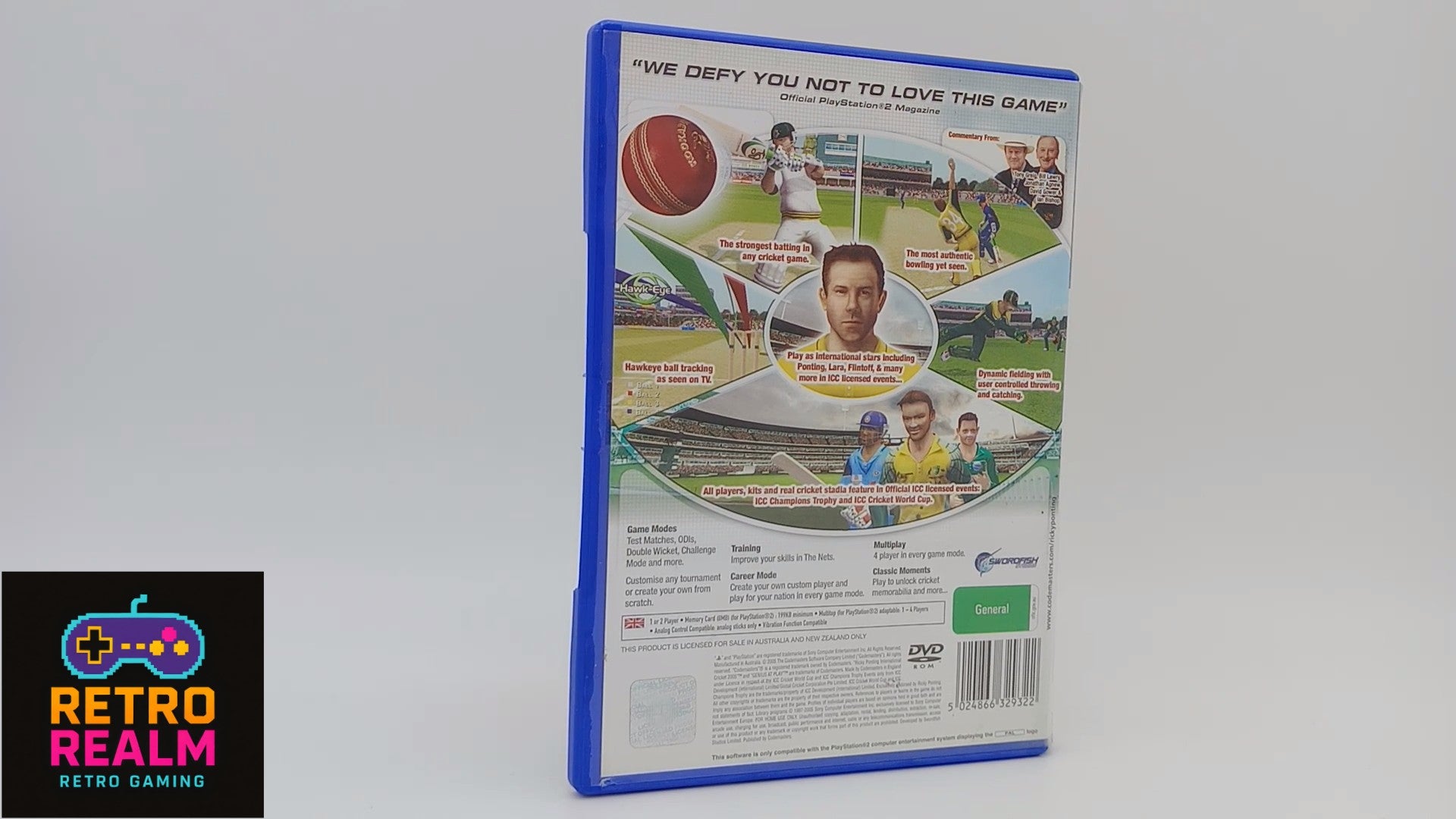 Ricky Ponting International Cricket 2005 PAL for PlayStation 2 with Manual CID