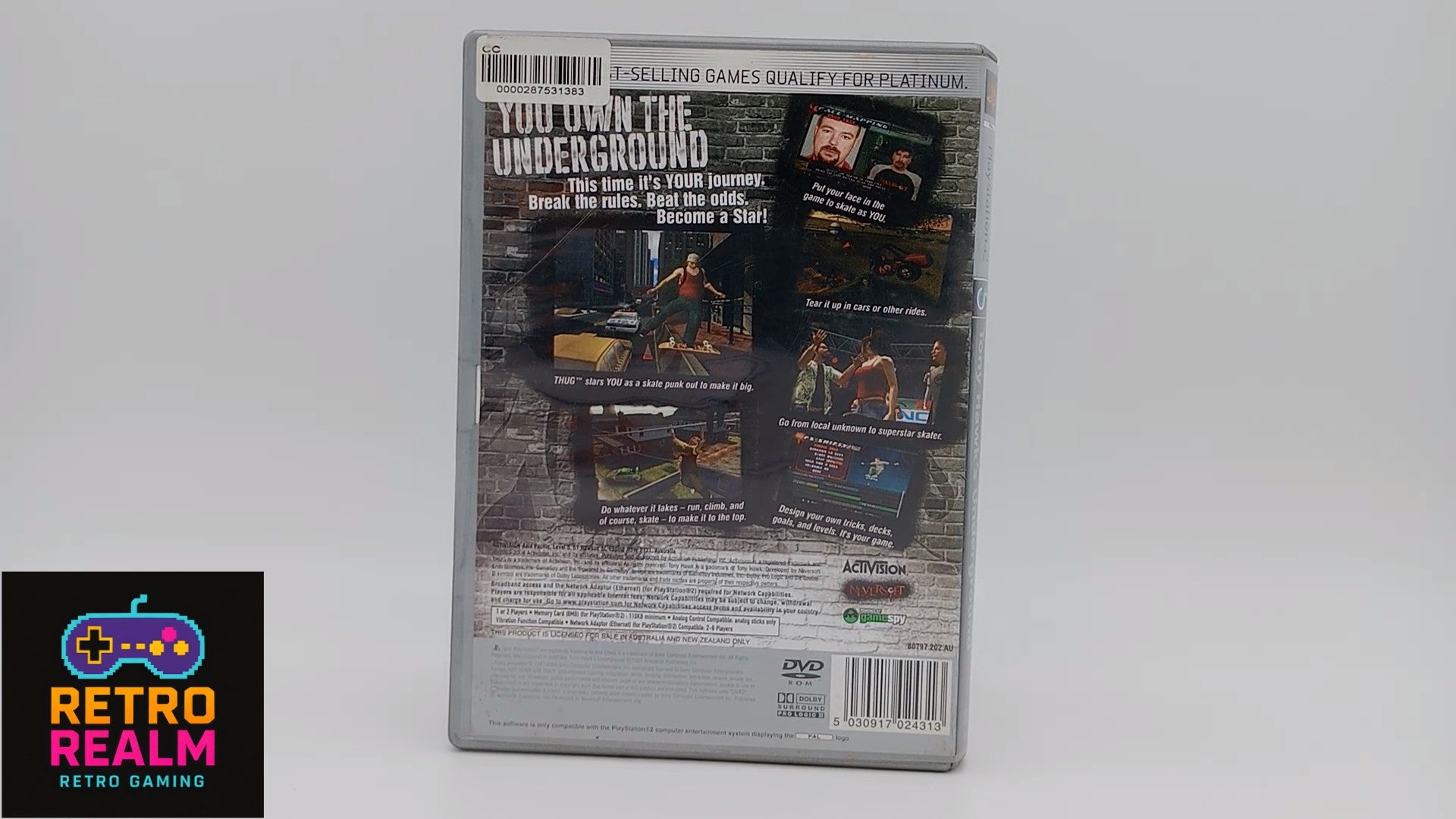 Tony Hawk's Underground PAL for PlayStation 2 with Manual CID
