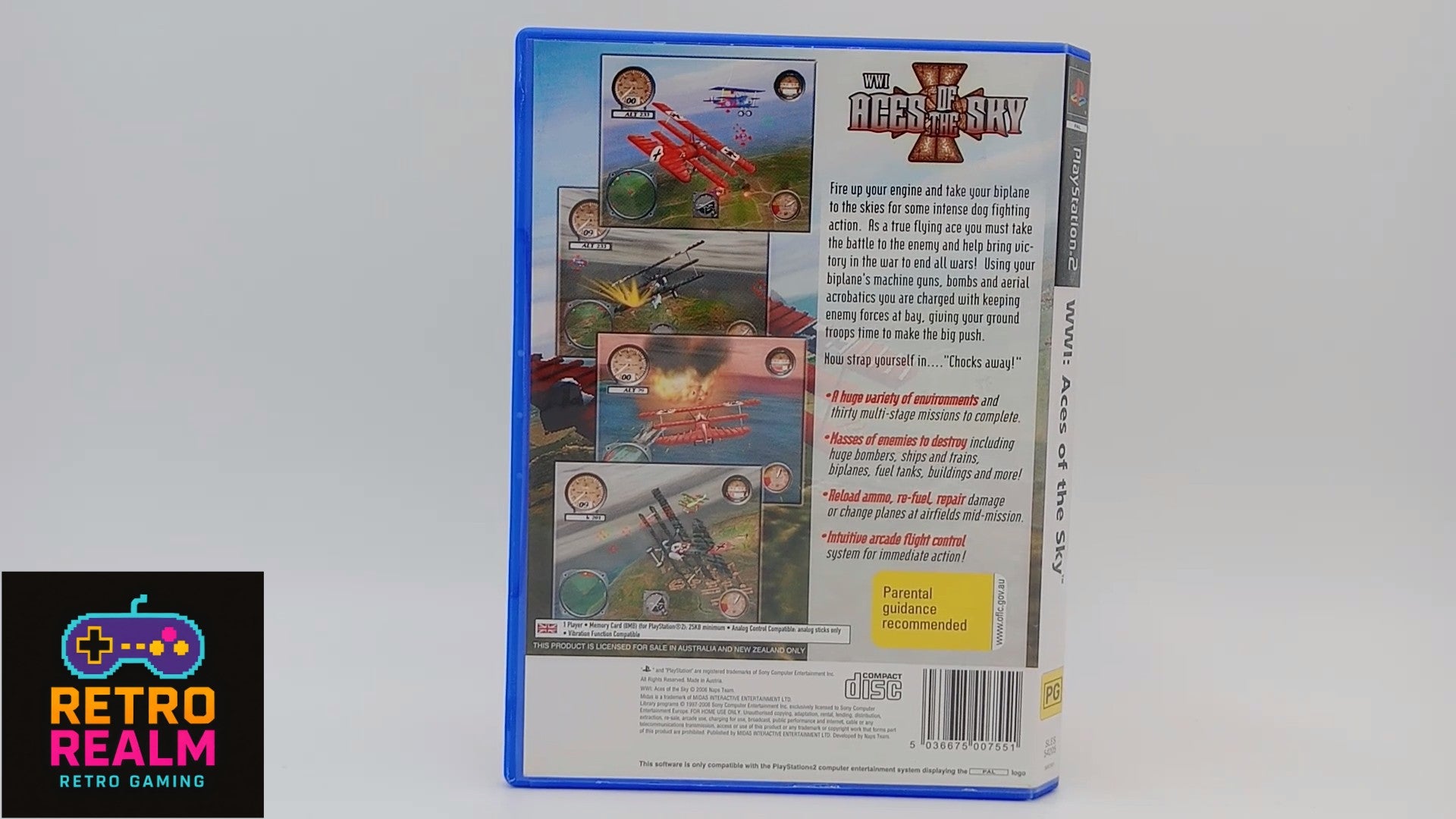 WWI: Aces Of The Sky PAL for PlayStation 2 with Manual CID