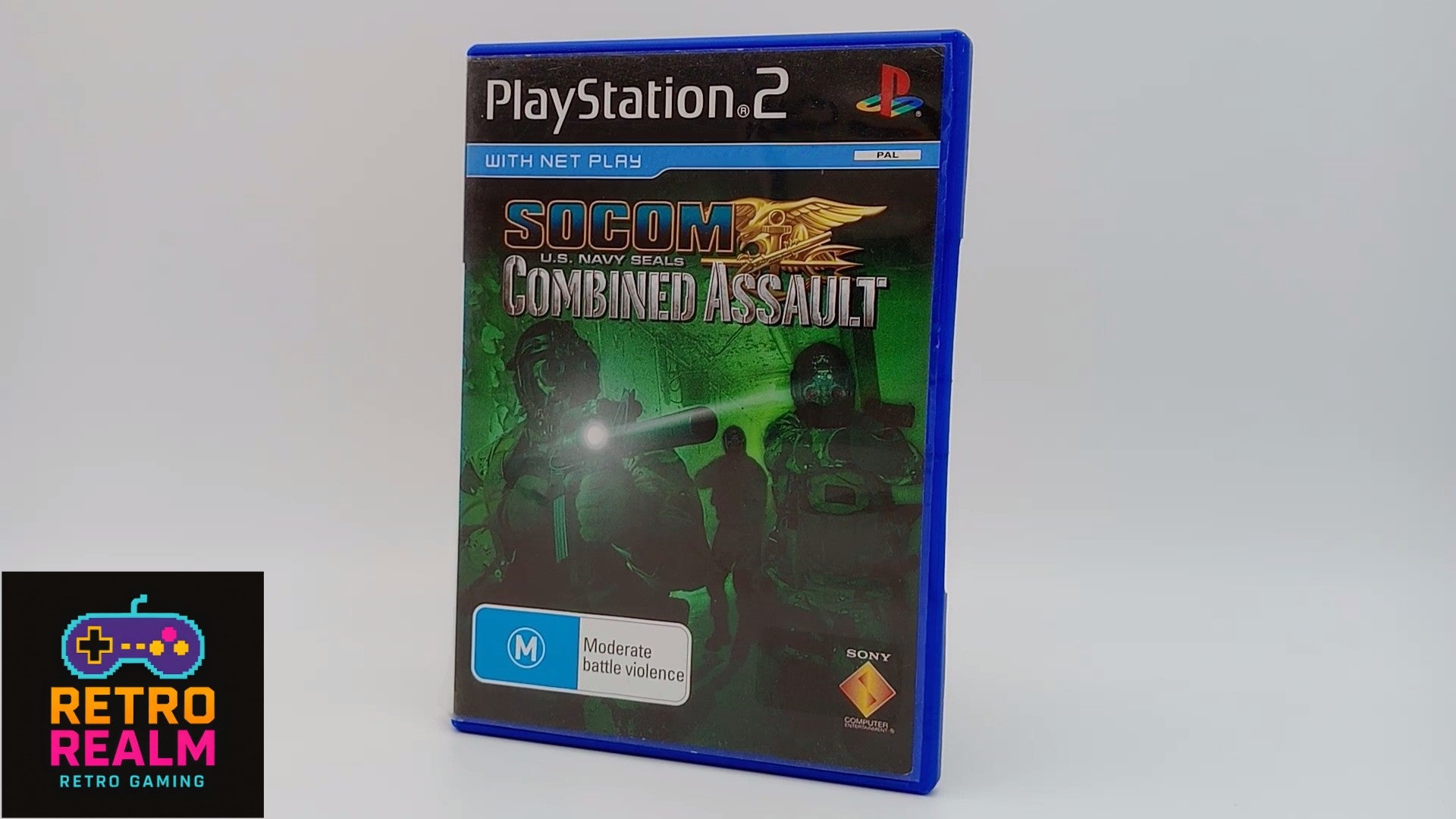 SOCOM U.S. Navy SEALs: Combined Assault PAL for PlayStation 2 Ex-Rental with Manual CID