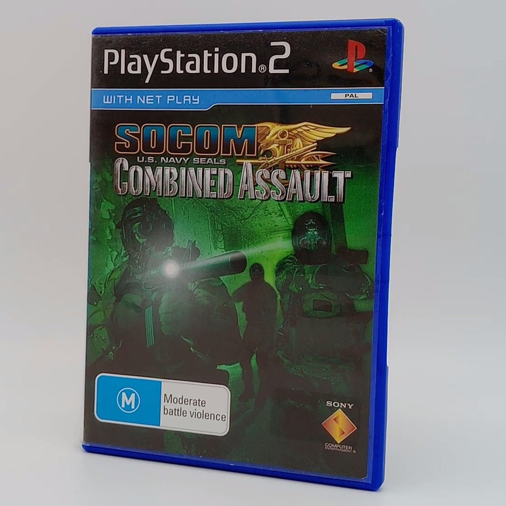 SOCOM U.S. Navy SEALs: Combined Assault PAL for PlayStation 2 Ex-Rental with Manual CID