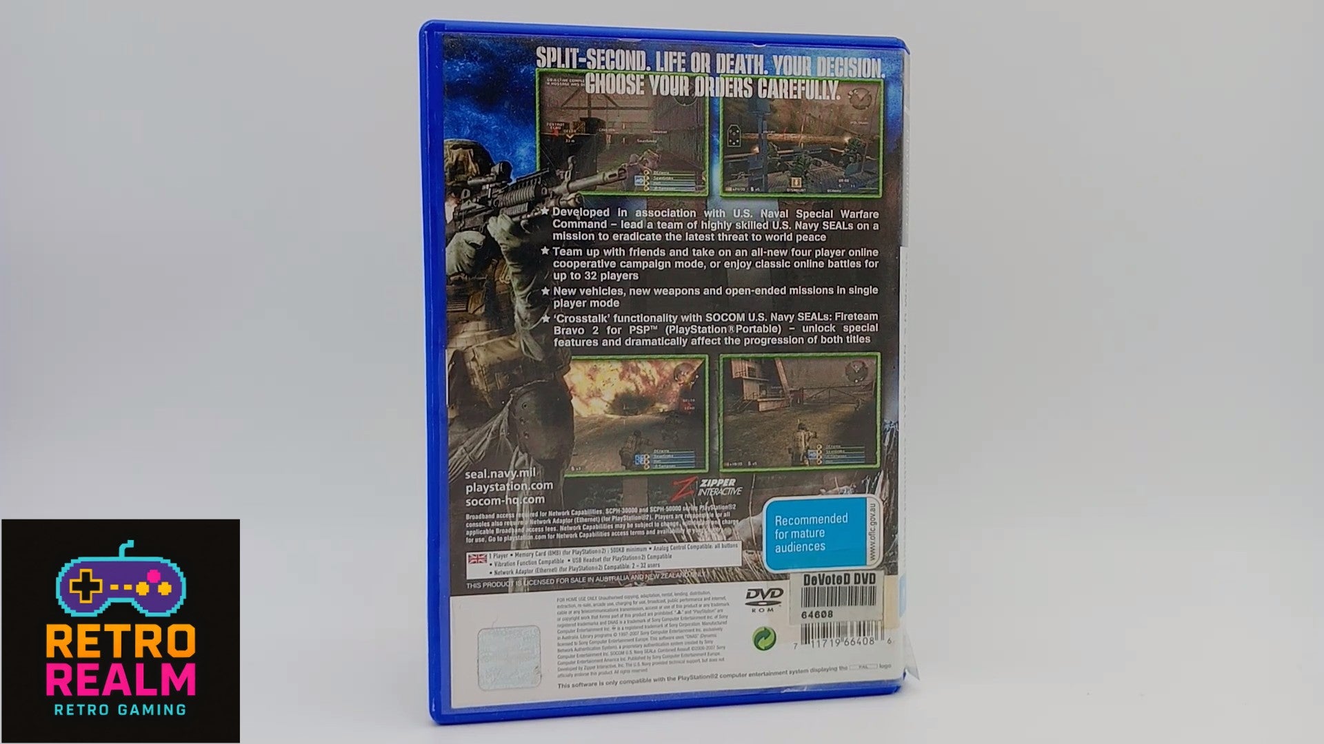 SOCOM U.S. Navy SEALs: Combined Assault PAL for PlayStation 2 Ex-Rental with Manual CID