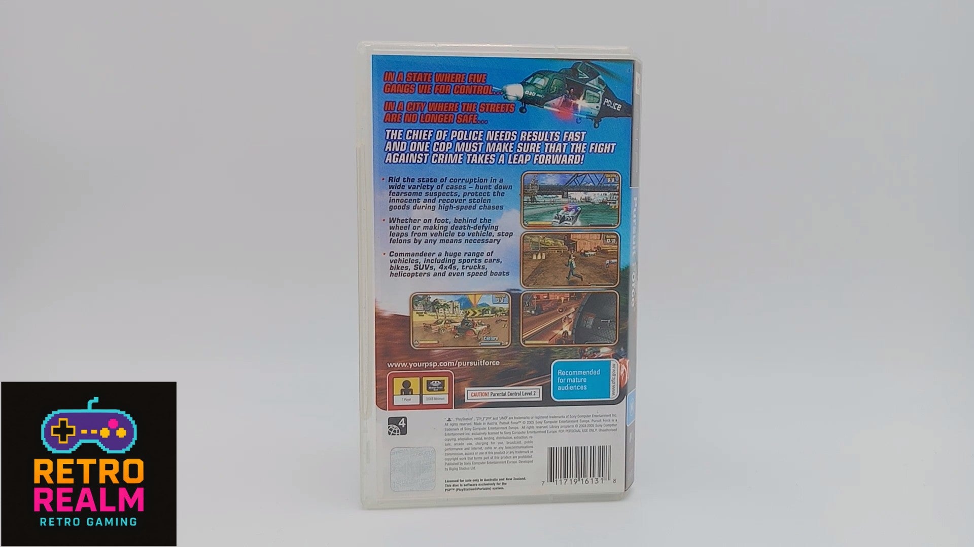 Pursuit Force for PSP PlayStation Portable with Manual CIB