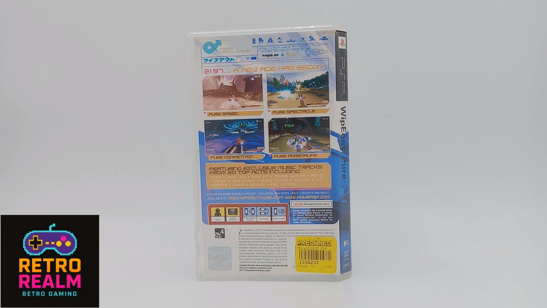 WipEout Pure for PSP PlayStation Portable with Manual CIB