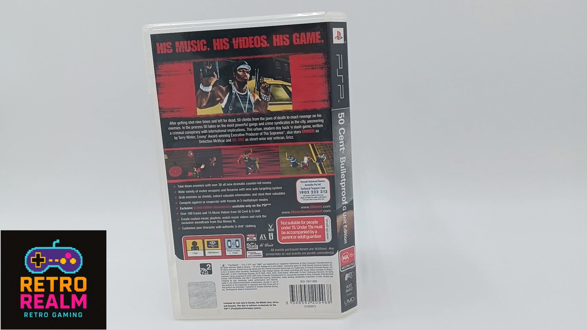 50 Cent Bulletproof G Unit Edition for PSP PlayStation Portable no Manual