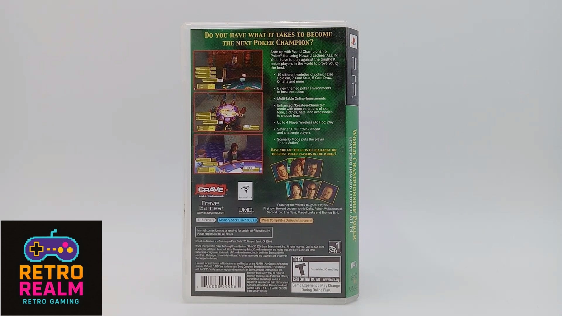 World Championship Poker Howard Lederer for PSP PlayStation Portable with Manual CIB