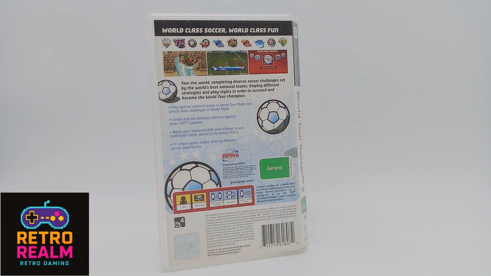 World Tour Soccer 2 for PSP PlayStation Portable with Manual CIB