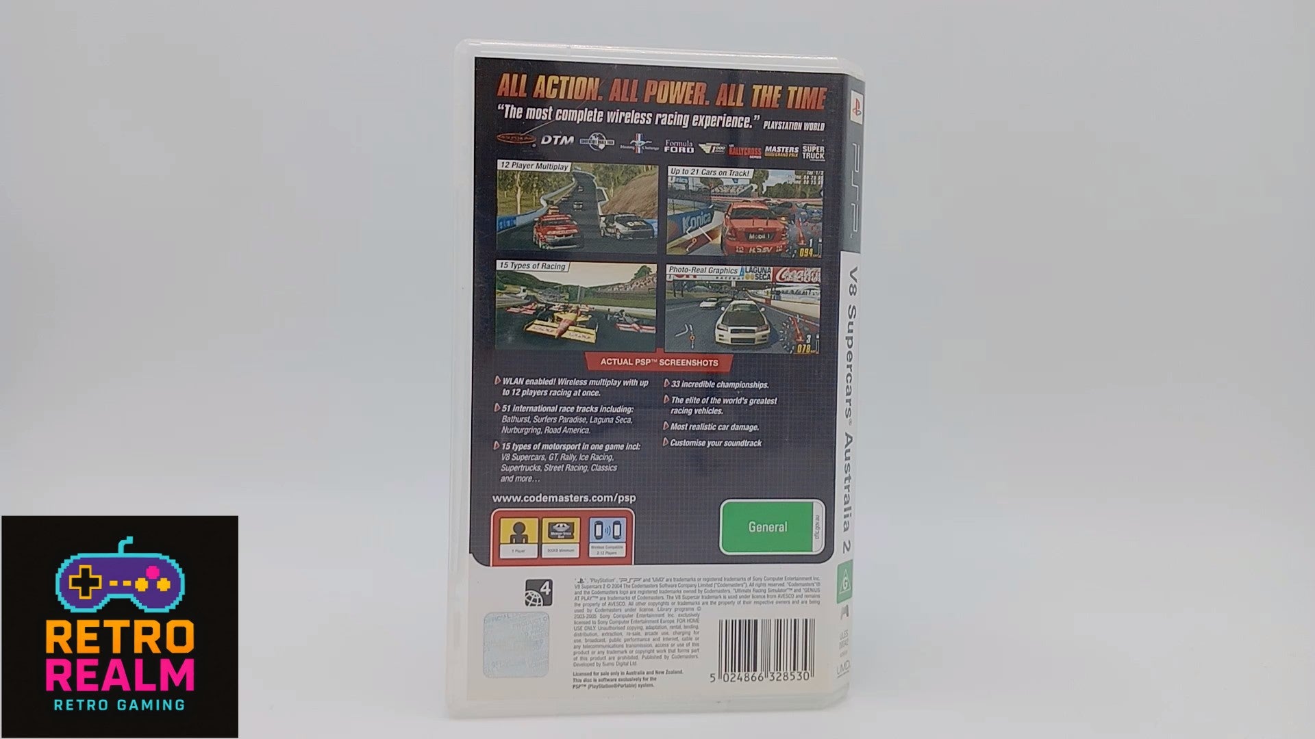 V8 Supercars Australia 2 for PSP PlayStation Portable with Manual CIB