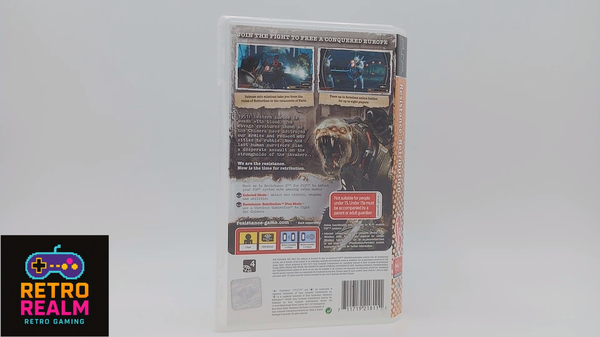 Resistance Retribution for PSP PlayStation Portable no Manual