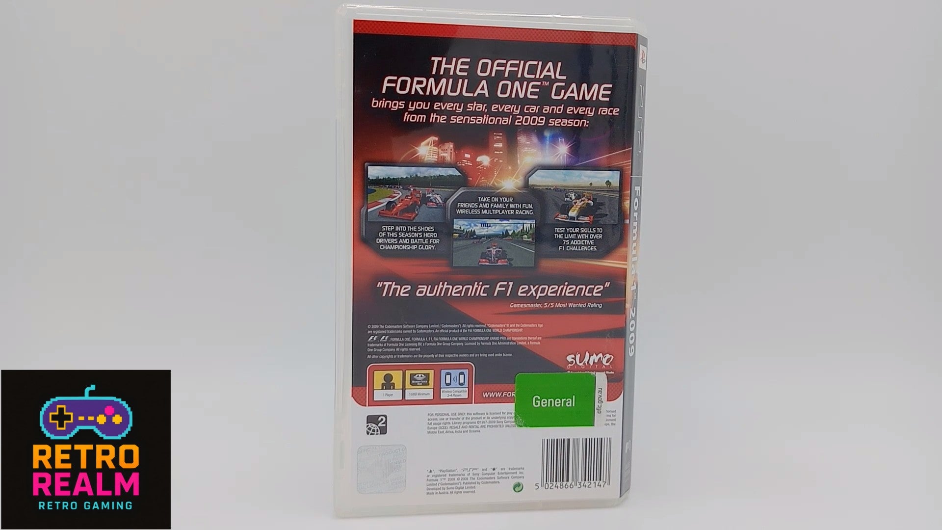 F1 Formula 1 2009 PSP PlayStation Portable with Manual CIB