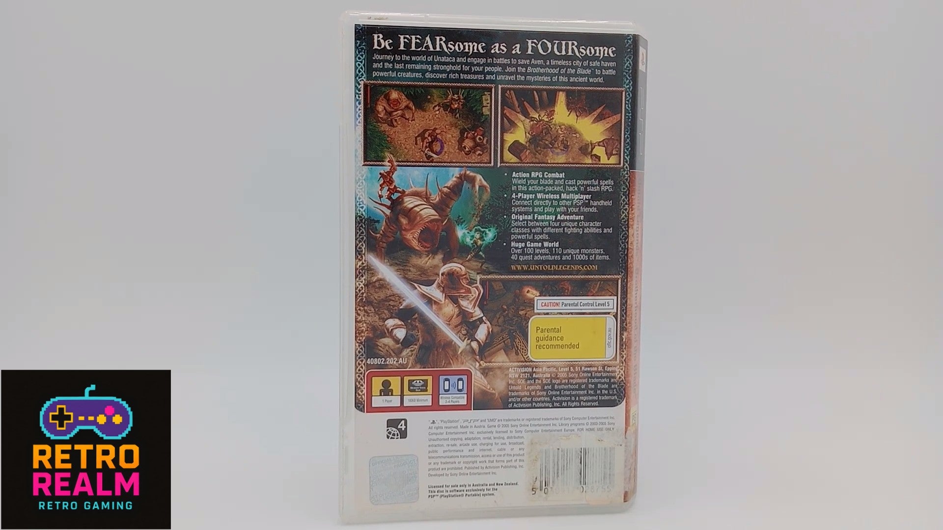 Untold Legends: Brotherhood of the Balde PSP PlayStation Portable with Manual CIB