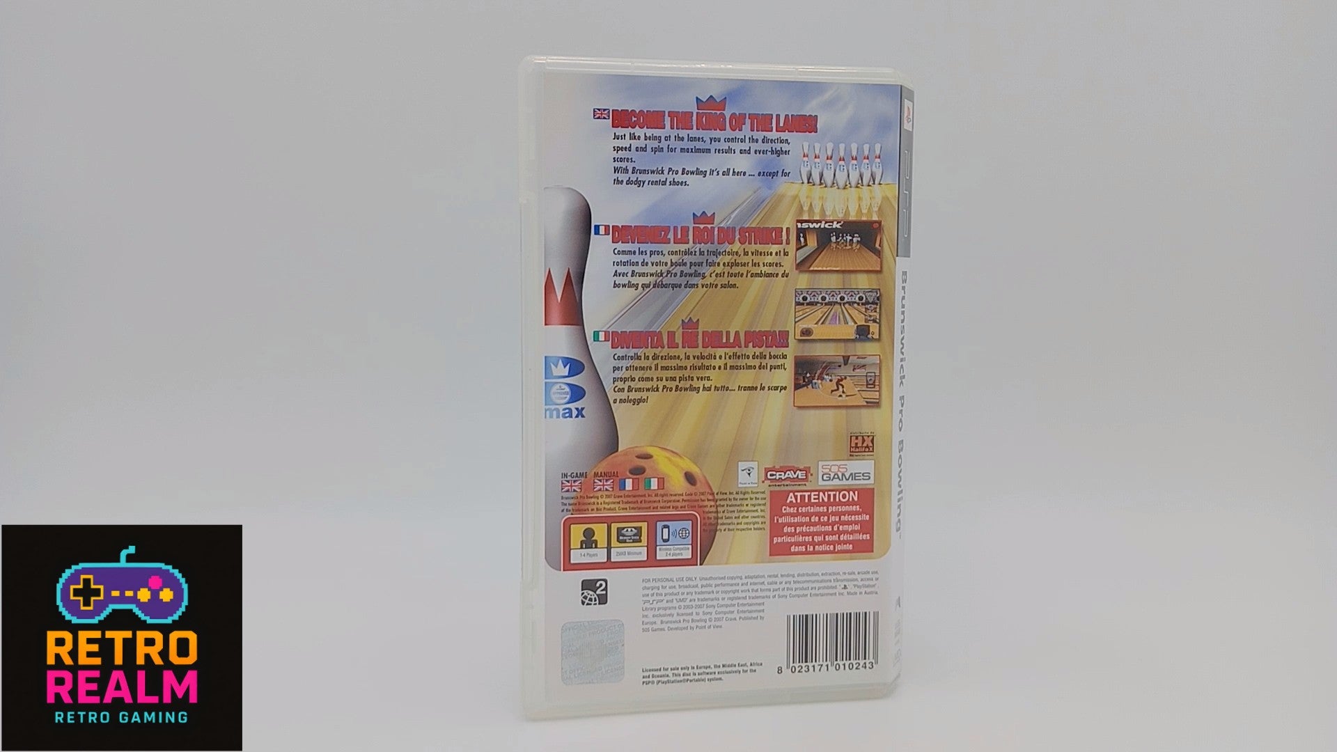 Brunswick Pro Bowling PSP PlayStation Portable with Manual CIB