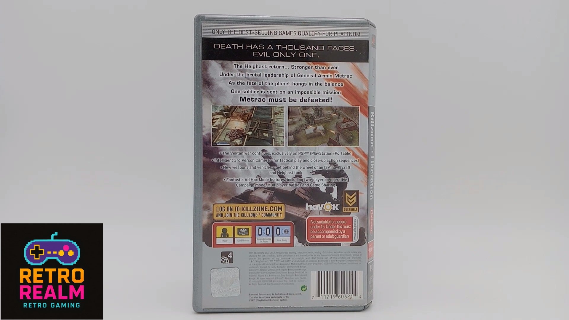 Killzone Liberation PSP PlayStation Portable with Manual CIB