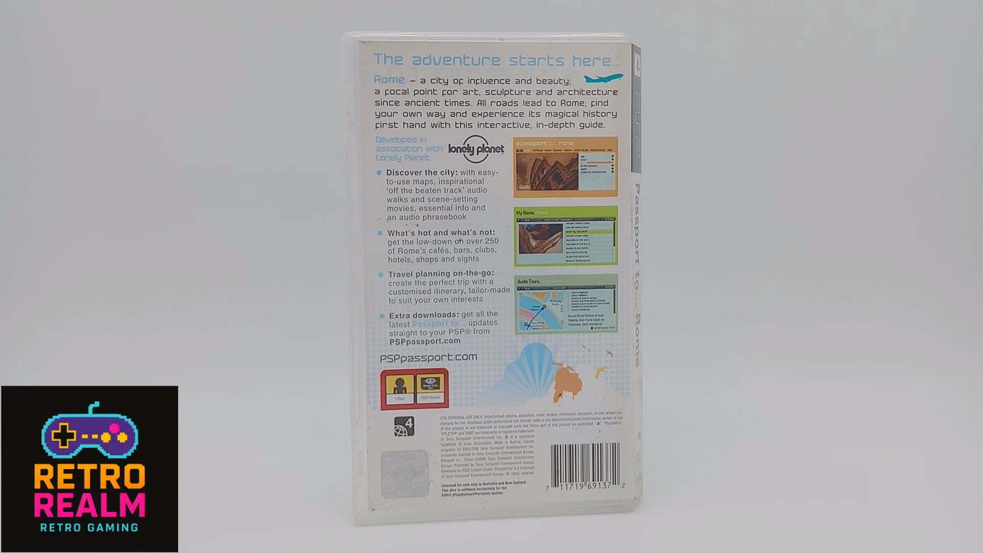 Passport To... Rome PSP PlayStation Portable with Manual CIB