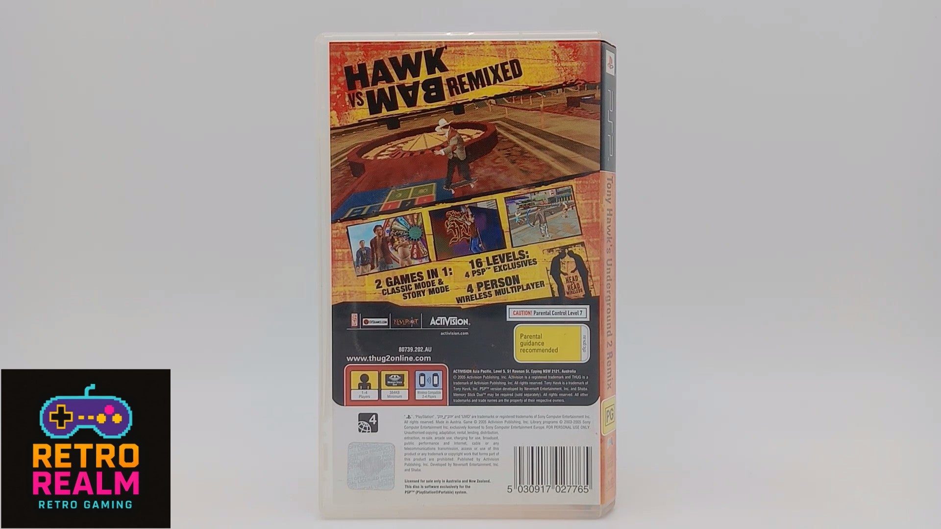 Tony Hawk's Underground 2 Remix PSP PlayStation Portable with Manual CIB